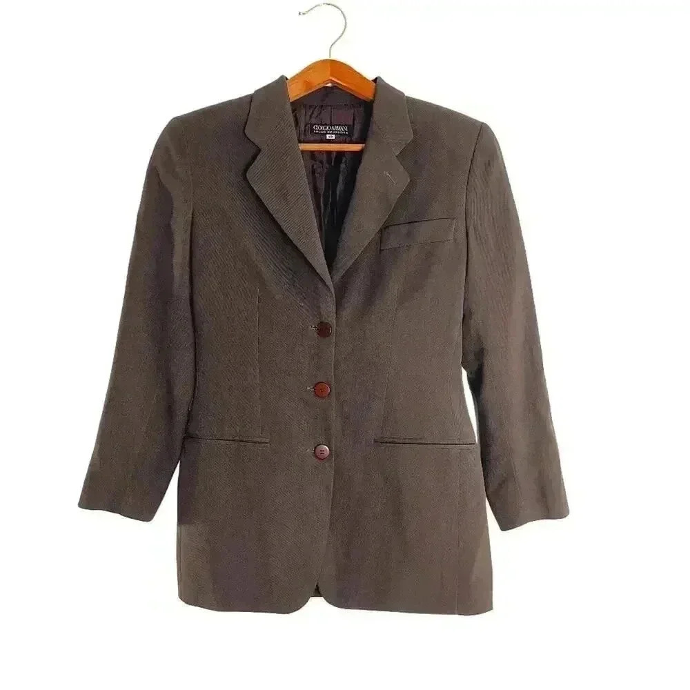 Giorgio Armani Vintage Brown Suit Jacket Women's Size 6 US Business Casual